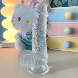 SEXTOY DƯƠNG VẬT GIẢ TRONG SUỐT MỀM DẺO SIZE KHỦNG 18CM